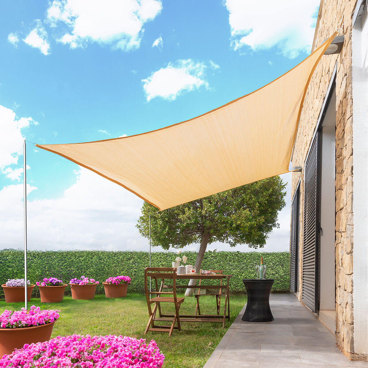 Toldo Vela de Sombra Rectangular Reshad InnovaGoods   Beige 3 x 4 m (Reacondicionado A)