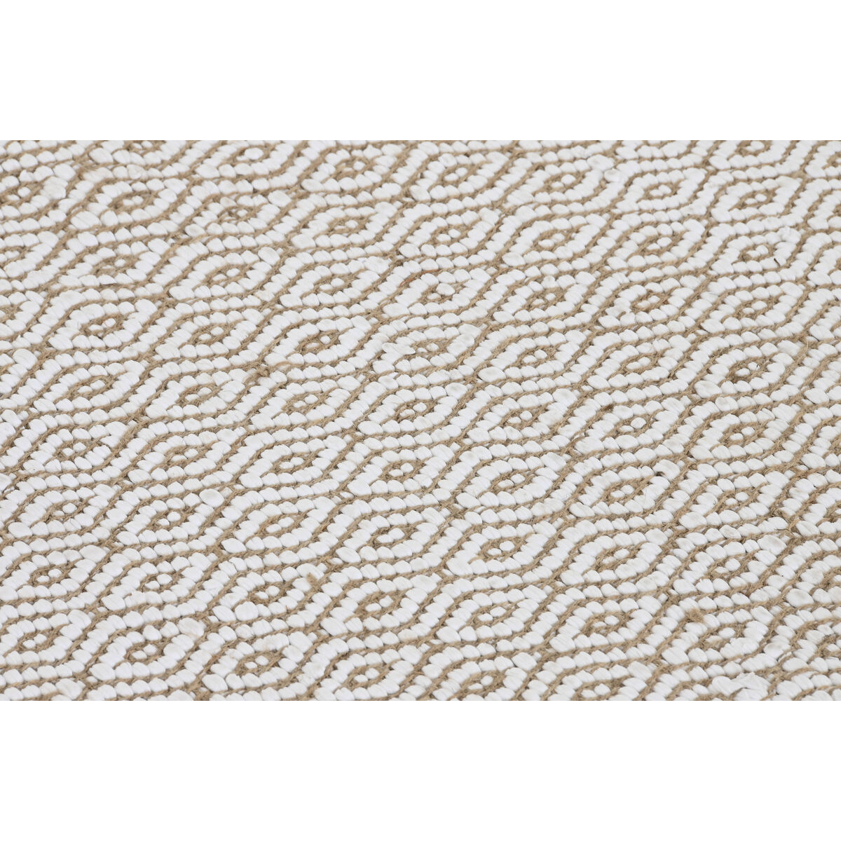 Alfombra Home ESPRIT Blanco Natural 150 x 1 x 230 cm