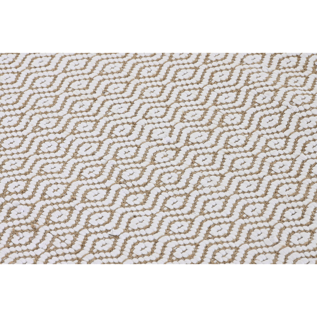 Alfombra Home ESPRIT Blanco Natural 120 x 1 x 180 cm