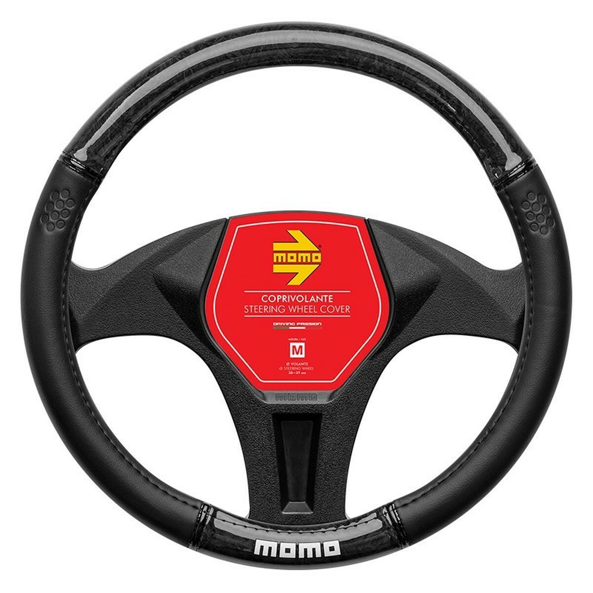 Funda para Volante MOMO MOMLSWC0LXBLK Ø 38-39 cm