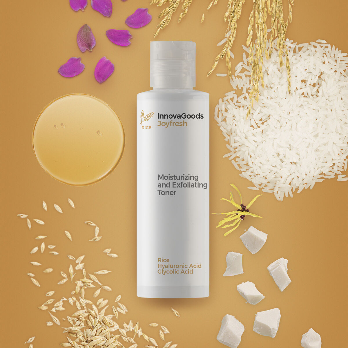 Tónico Facial Hidratante y Exfoliante Rice Joyfresh InnovaGoods 150 ml
