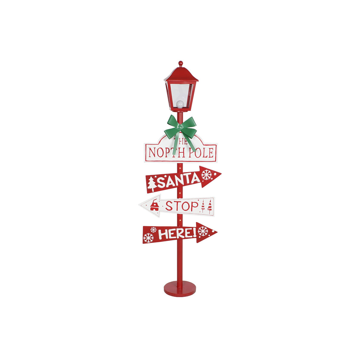 Farol Home ESPRIT Rojo Metal 54,5 x 22 x 154 cm