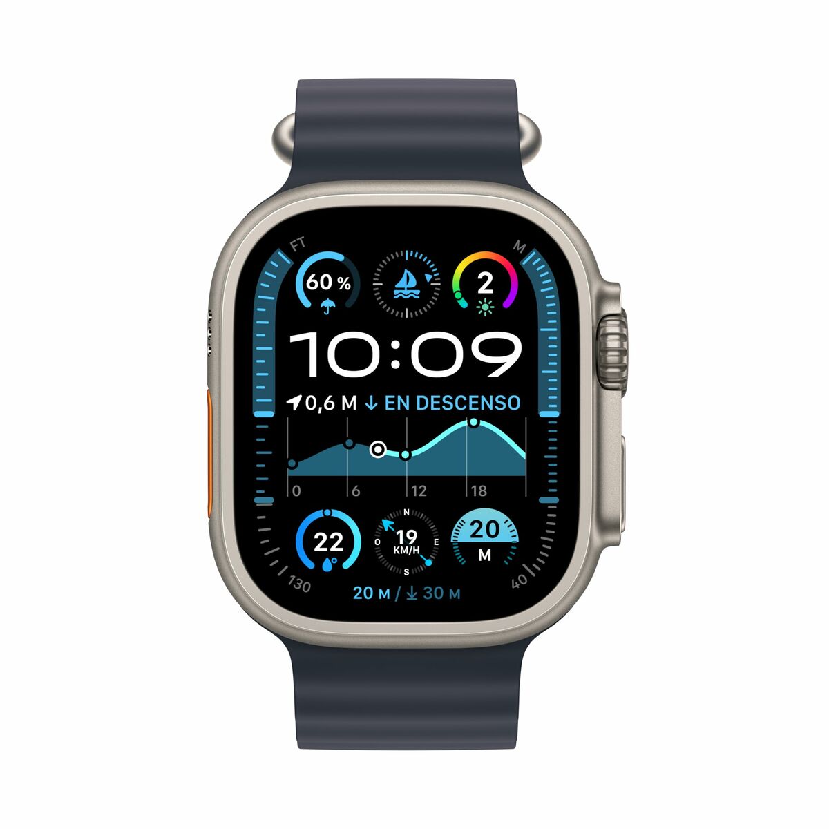 Smartwatch Apple Watch Ultra2 1,92" Titanio Azul marino 49 mm