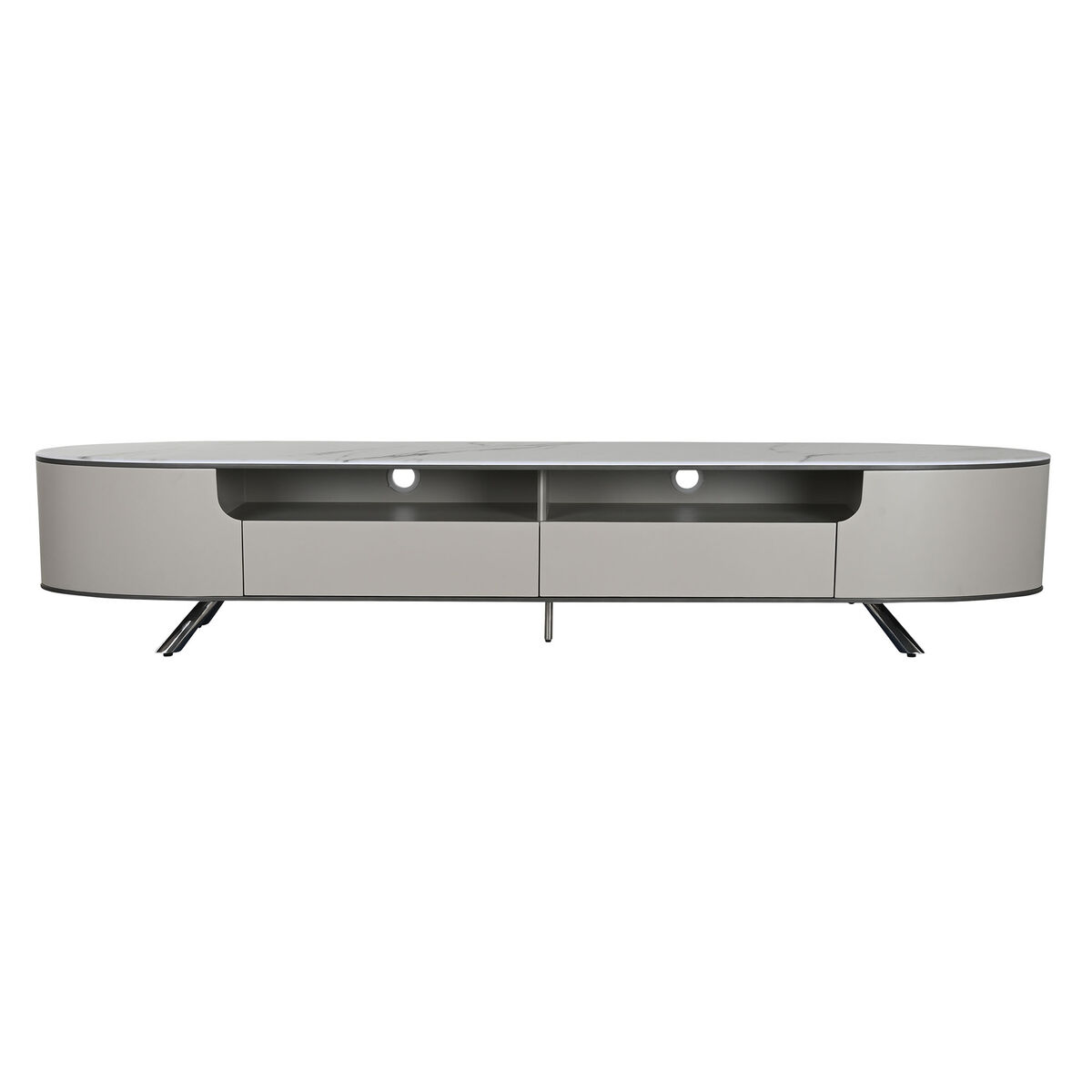 Mueble de TV Home ESPRIT Blanco Beige 220 x 42 x 41,5 cm