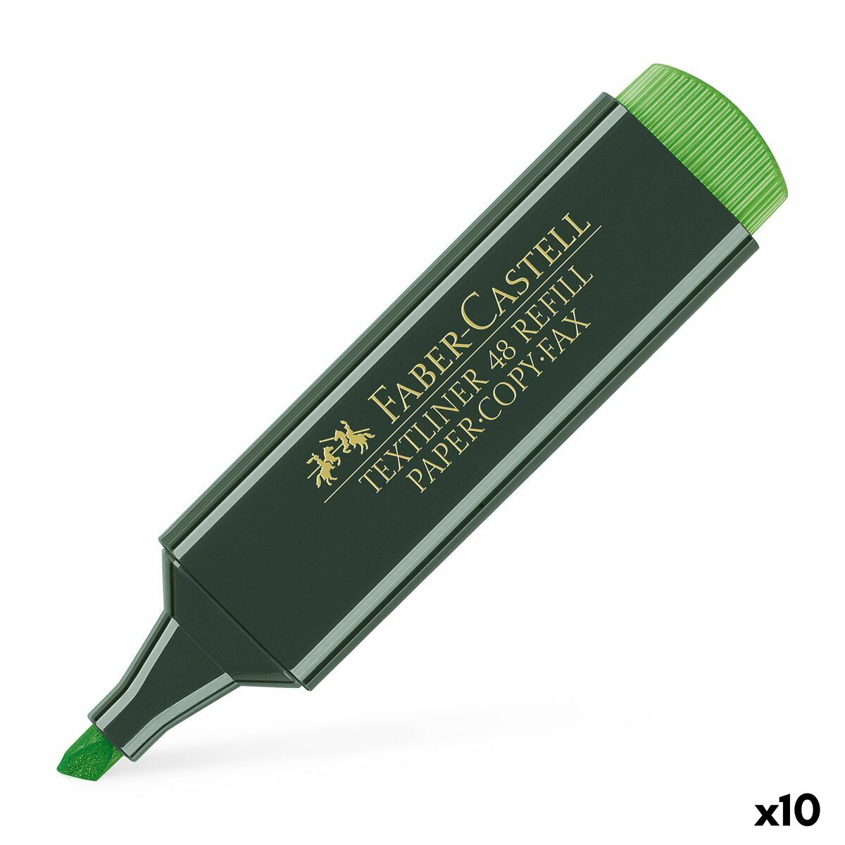 Subrayador Faber-Castell TEXTLINER 48 Verde (10 Unidades)