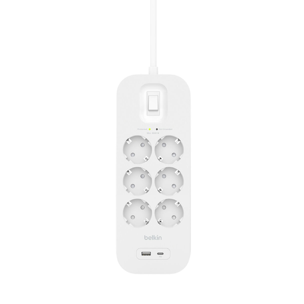 Regleta Enchufes 6 Tomas con Interruptor Belkin Connect SRB002VF2M Blanco