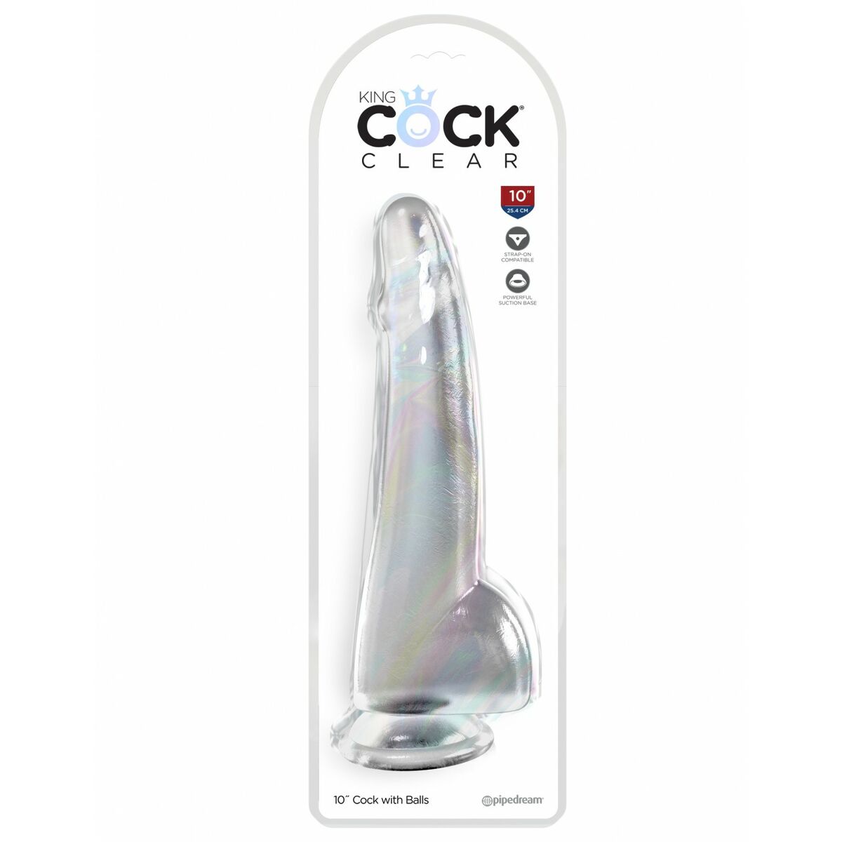 Consolador Realista Pipedream King Cock Clear TPE Transparente