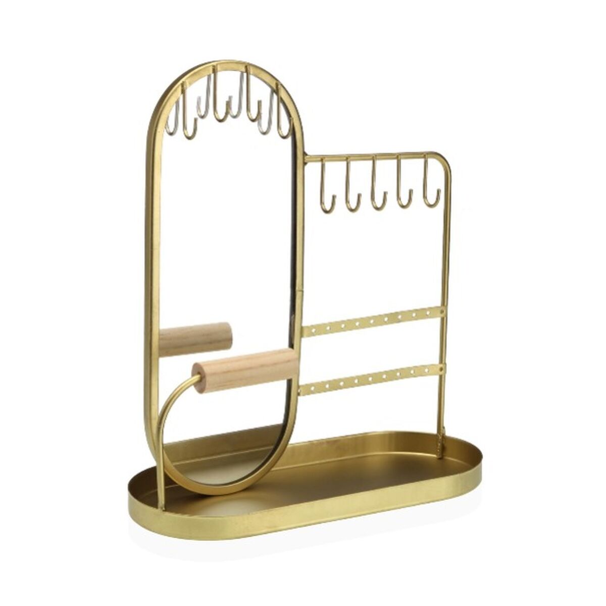 Joyero de Pie Versa Dorado Metal 10 x 26 x 22,5 cm