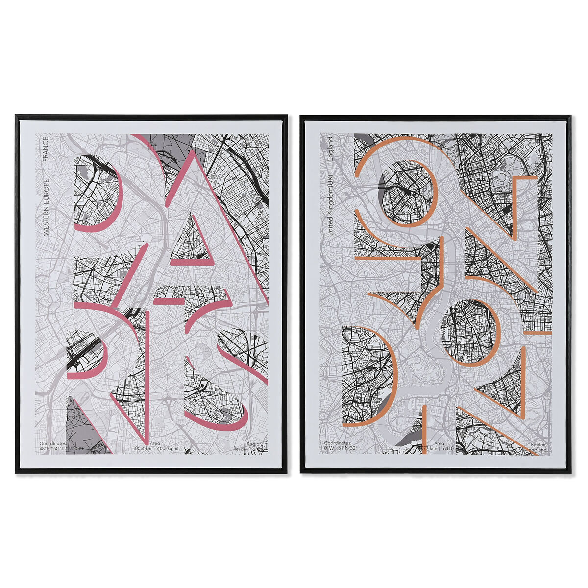 Lienzo Home ESPRIT Poliestireno Lienzo 60 x 3 x 80 cm