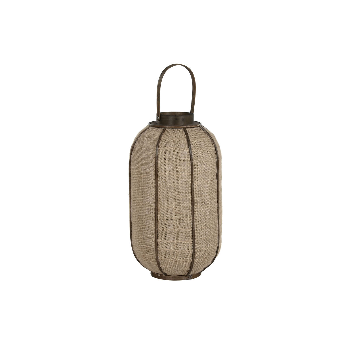 Portavelas Home ESPRIT Natural Yute Bambú 31,5 x 31,5 x 53 cm