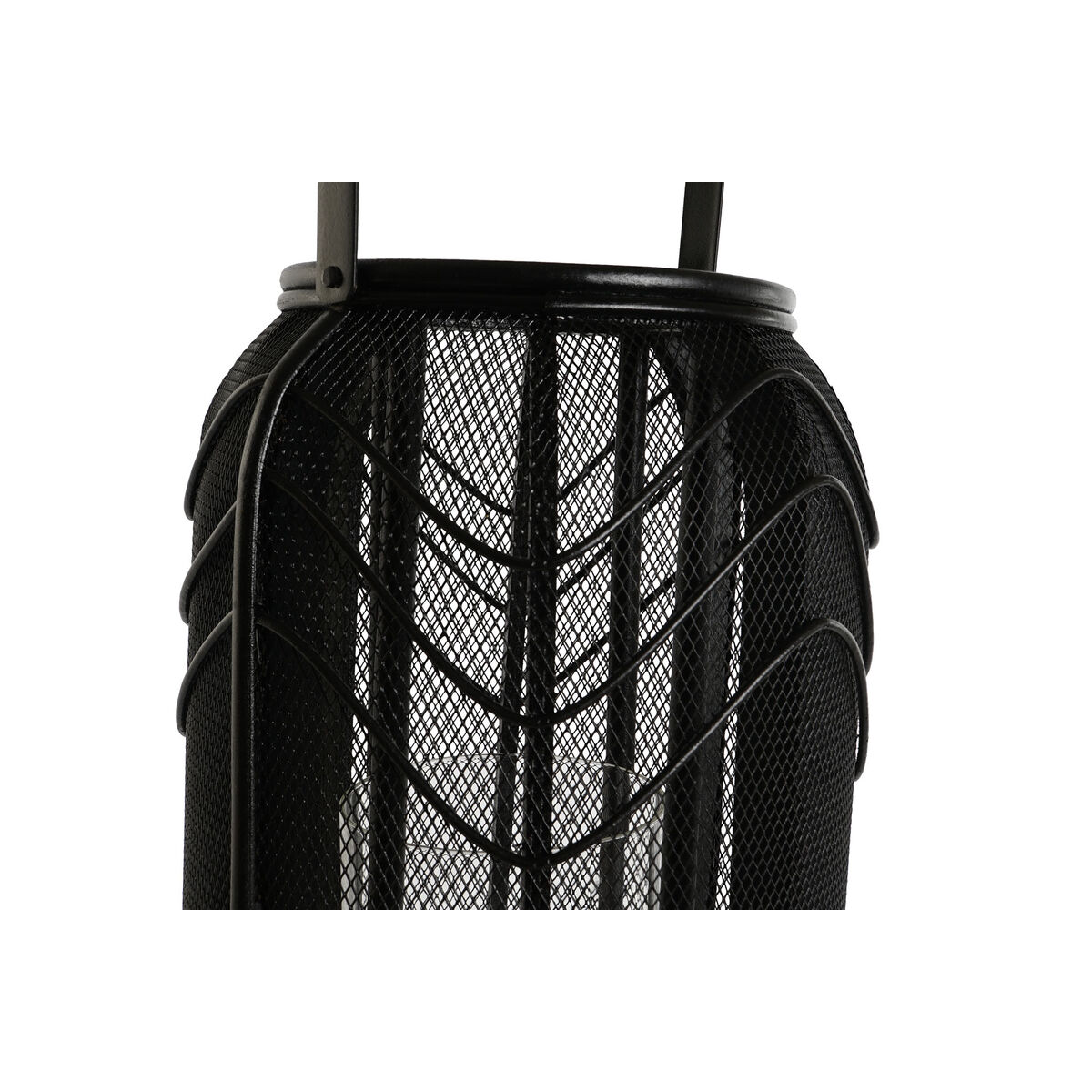 Portavelas Home ESPRIT Negro Metal 21,5 x 21,5 x 43,5 cm