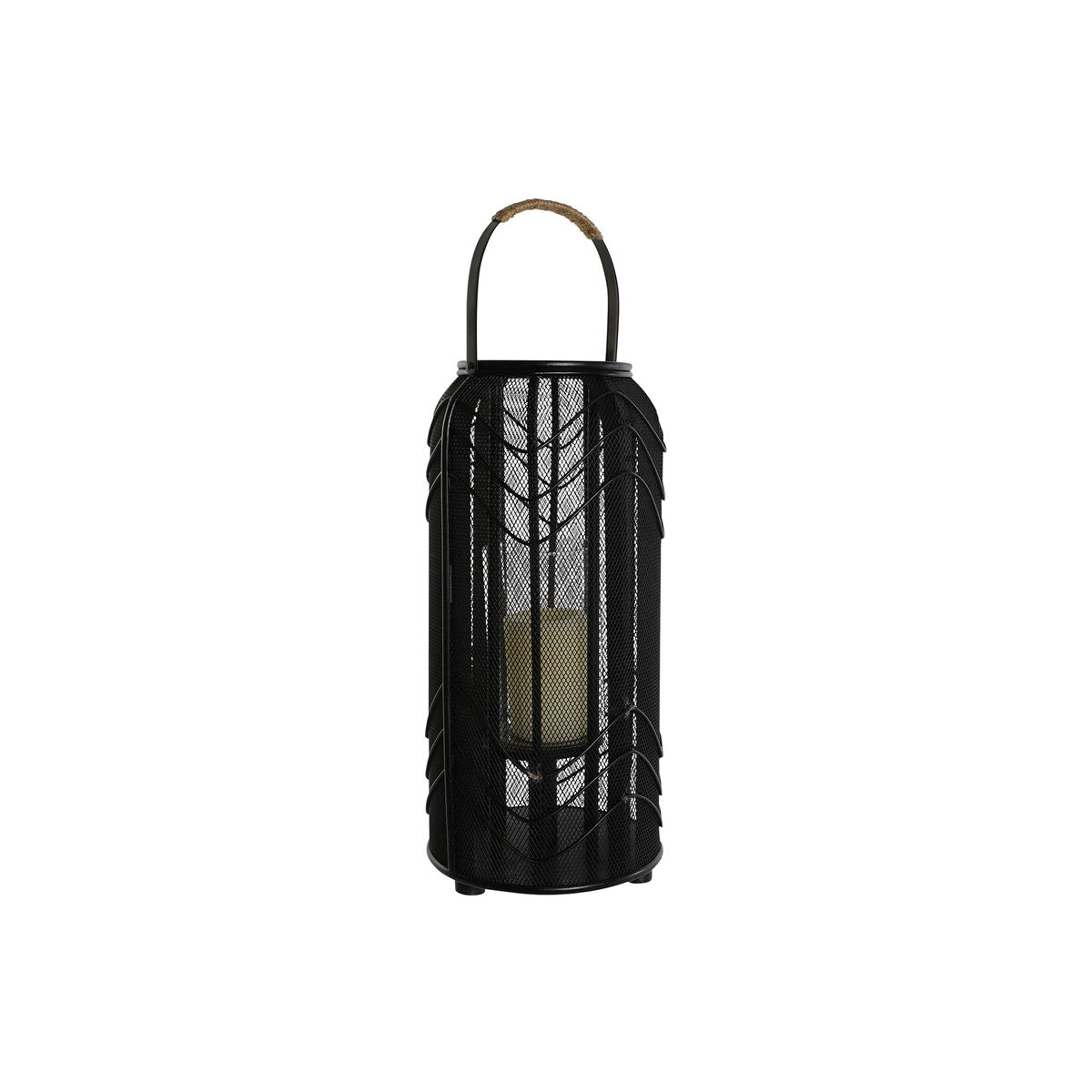 Portavelas Home ESPRIT Negro Metal 21,5 x 21,5 x 43,5 cm