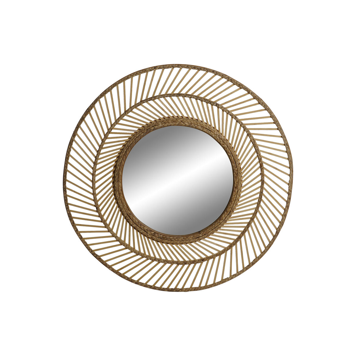 Espejo de pared Home ESPRIT Natural Tropical 81 x 2 x 81 cm