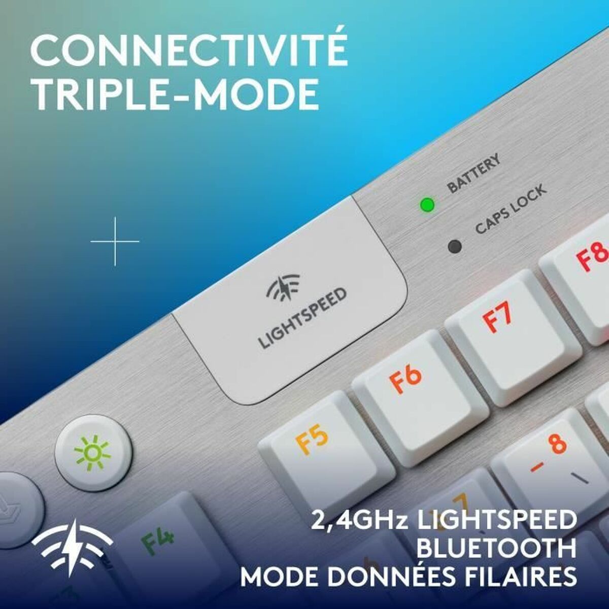 Teclado Logitech G915 X Blanco Francés AZERTY