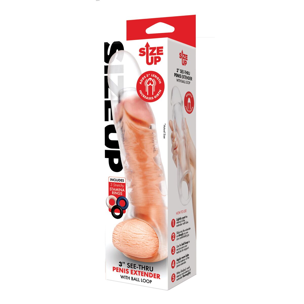 Funda para pene Size Up Ø 4,5 cm 23,9 cm