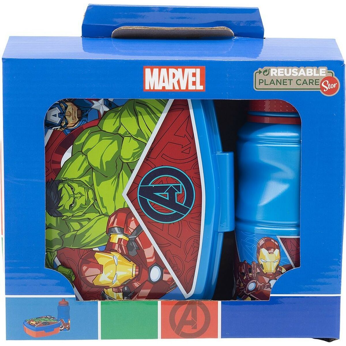 Set de Fiambrera y Bidón The Avengers CZ11275 380 ml 17 cm Plástico