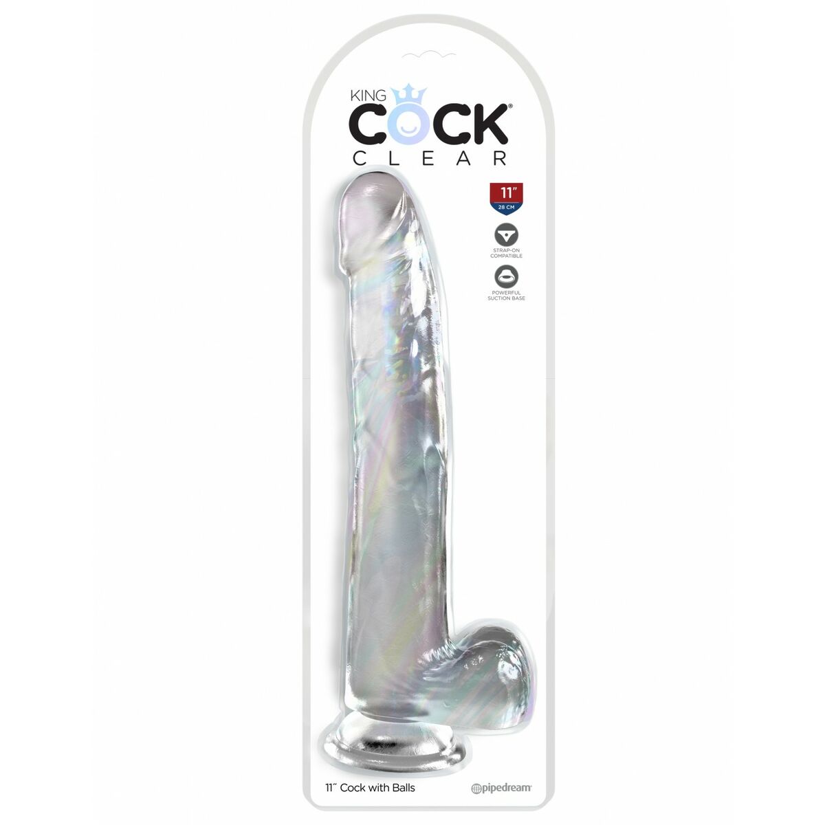 Consolador Realista Pipedream - King Cock Transparente