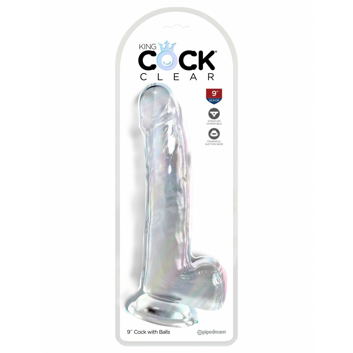 Consolador Realista Pipedream - King Cock Transparente