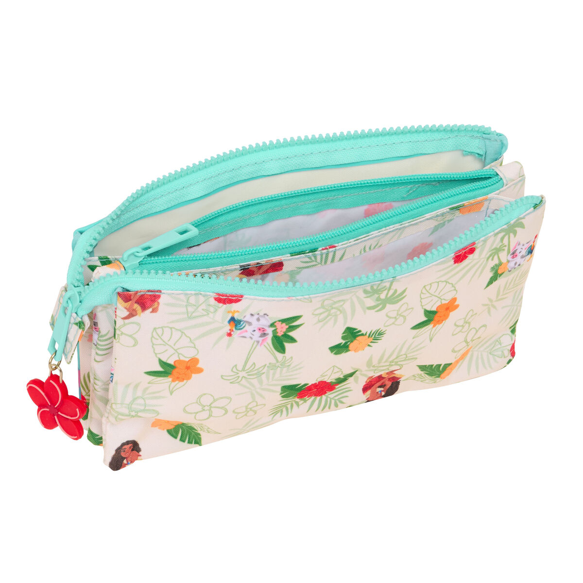 Portatodo Triple Vaiana Azul Beige 22 x 12 x 3 cm