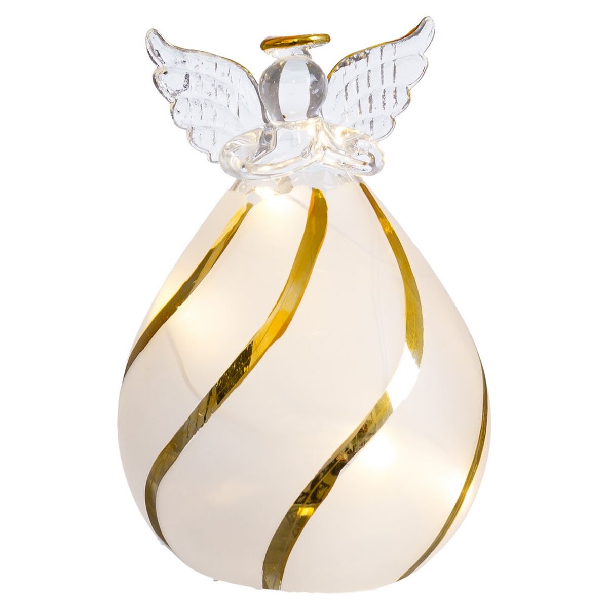 Adorno Navideño Transparente Ángel 8 x 8 x 11 cm