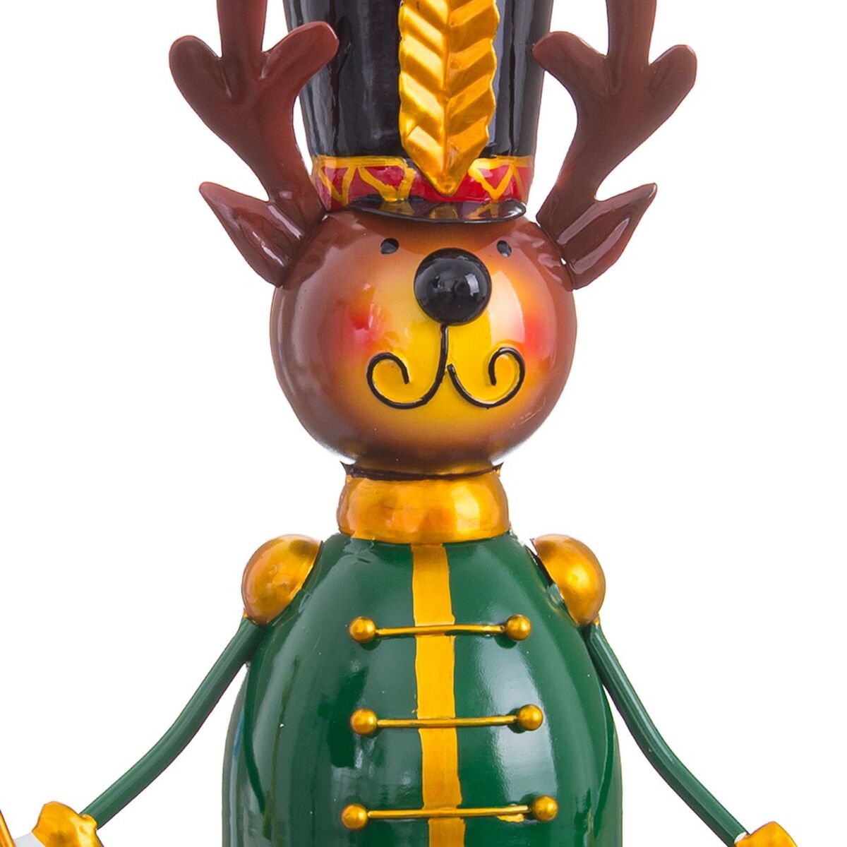 Adorno Navideño Multicolor Reno Soldado 15 x 11 x 35,5 cm