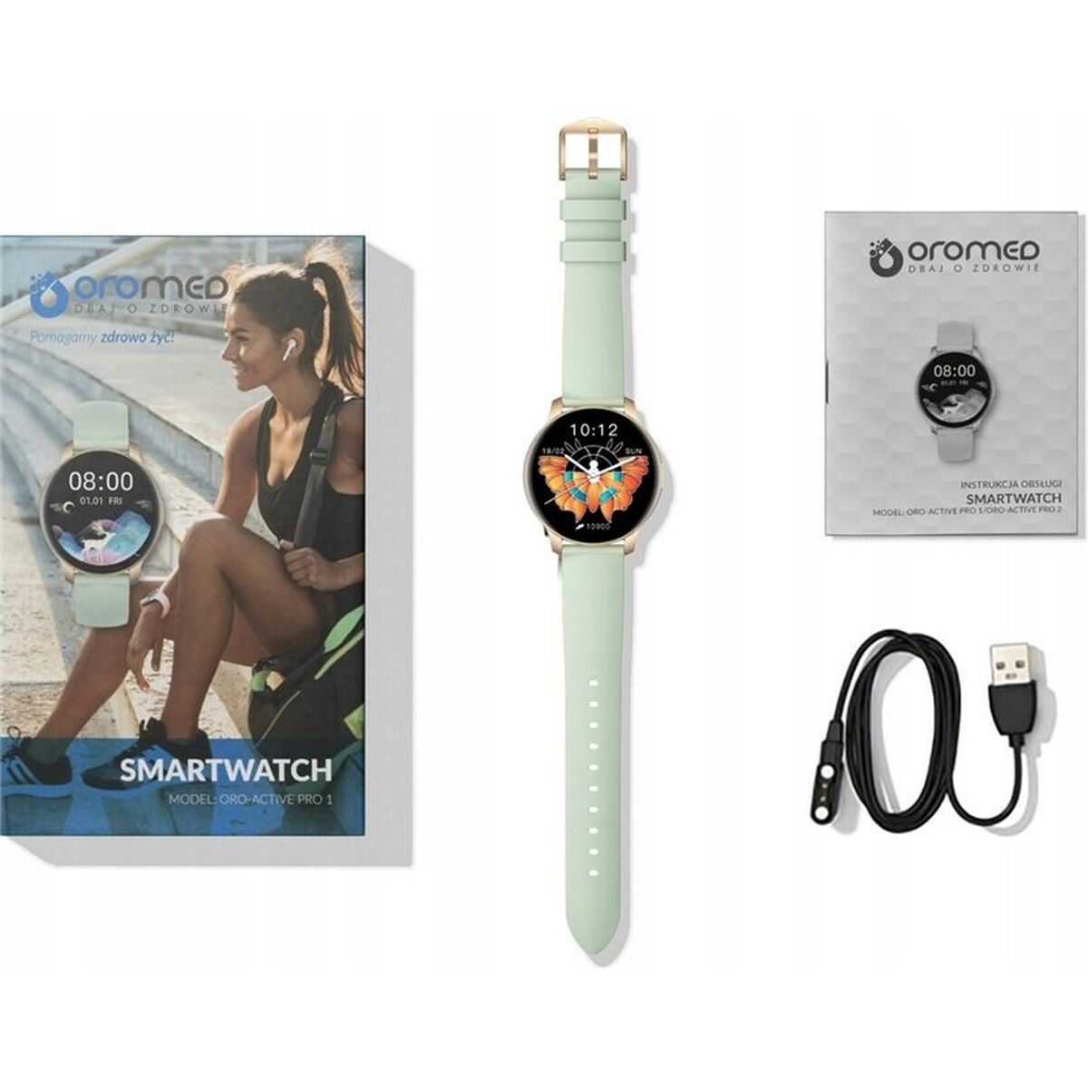 Smartwatch Oromed ORO ACTIVE PRO 1 Verde Dorado 1,09" 40 mm