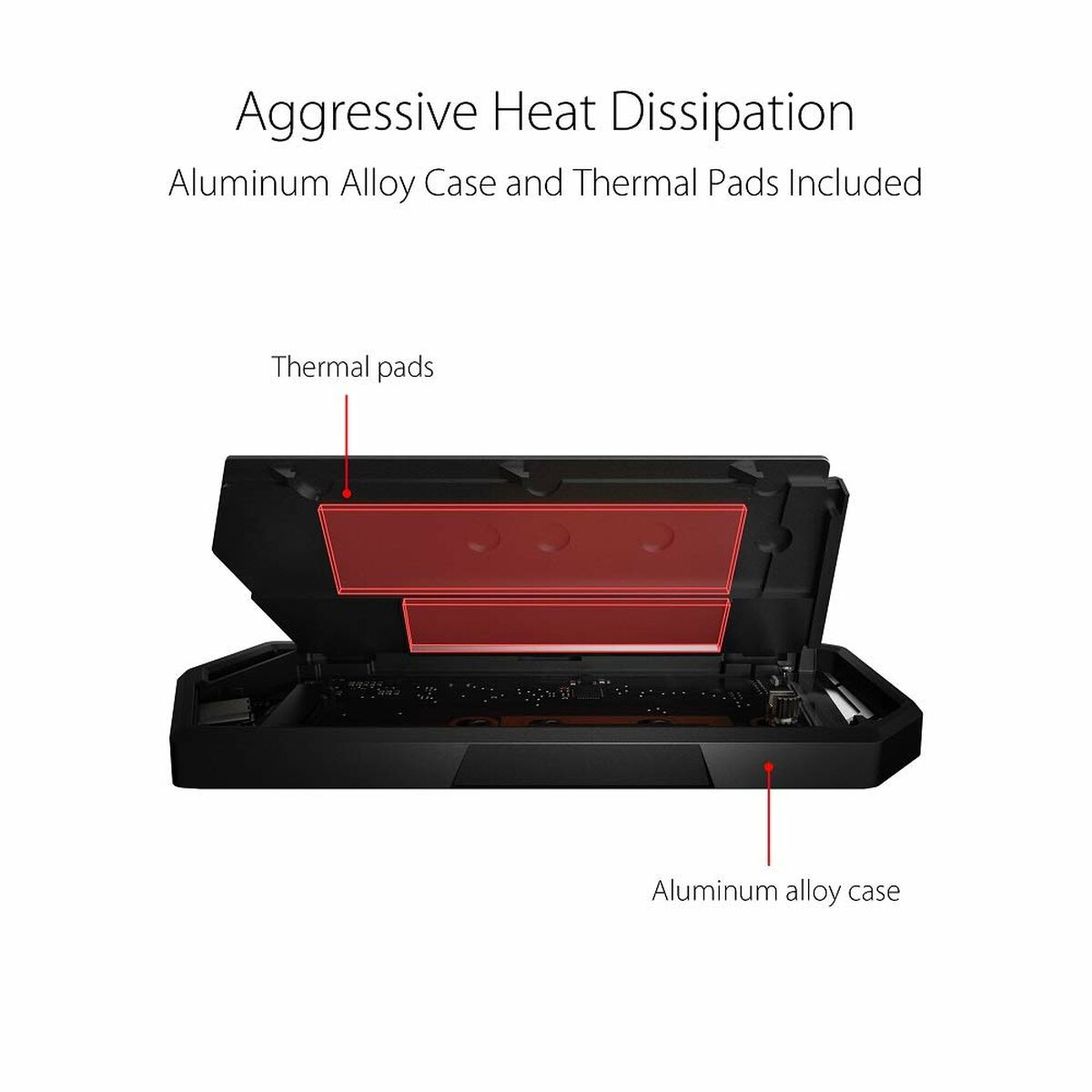 Carcasa para Disco Duro Asus ROG Strix Arion Negro