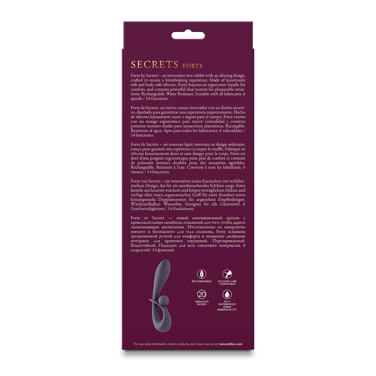 Vibrador NS Novelties Secrets Gris
