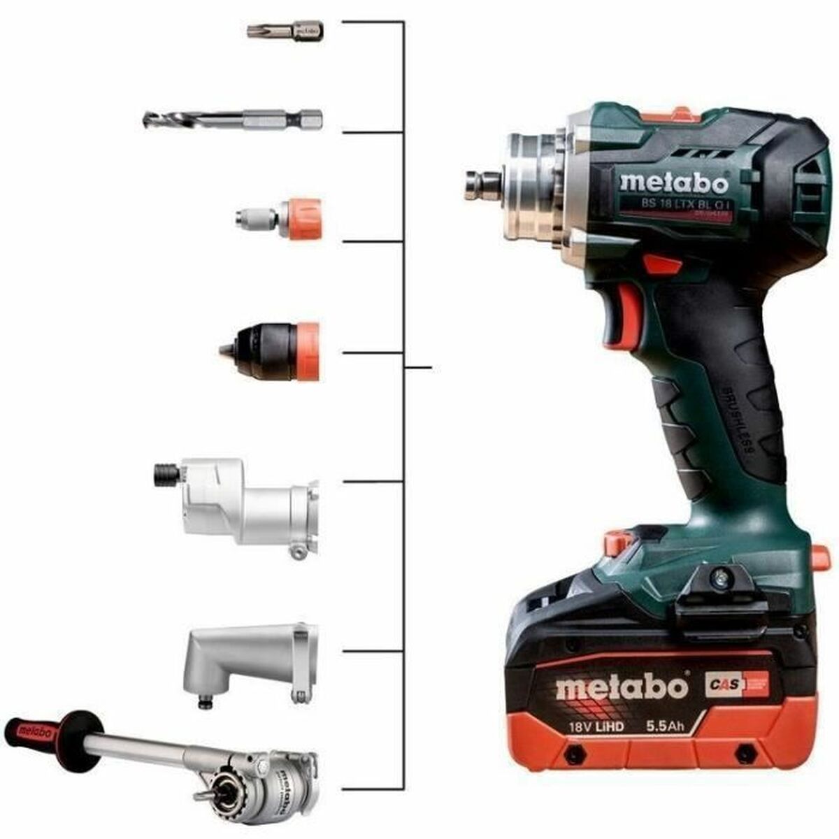 Atornillador eléctrico Metabo BS 18 LTX BL QI