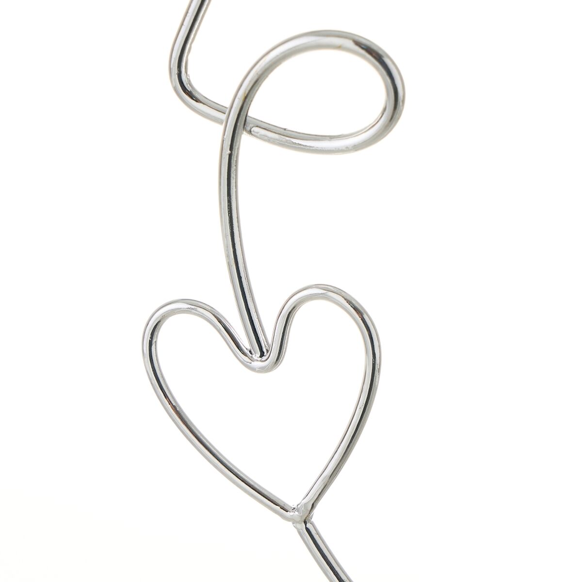 Figura Decorativa Blanco Plateado Cerámica Hierro 15,7 x 8 x 42,9 cm