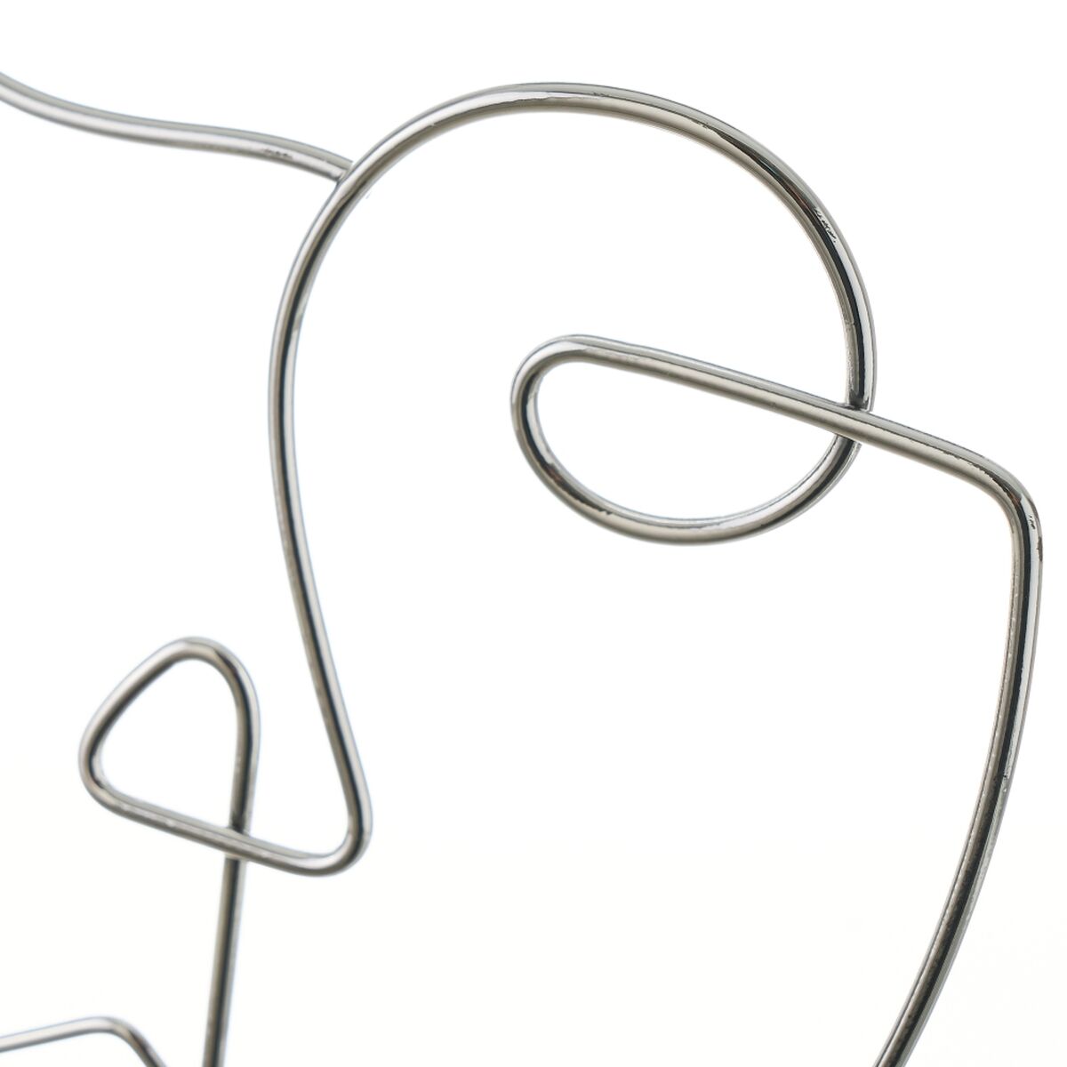 Figura Decorativa Blanco Plateado Cerámica Hierro 18,5 x 8 x 34,3 cm