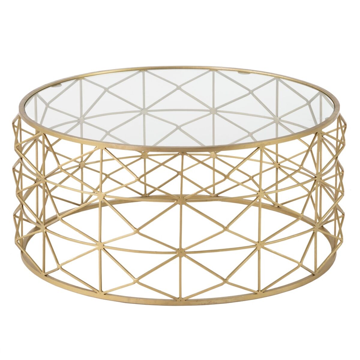 Mesa de Centro Dorado 98 x 98 x 44 cm