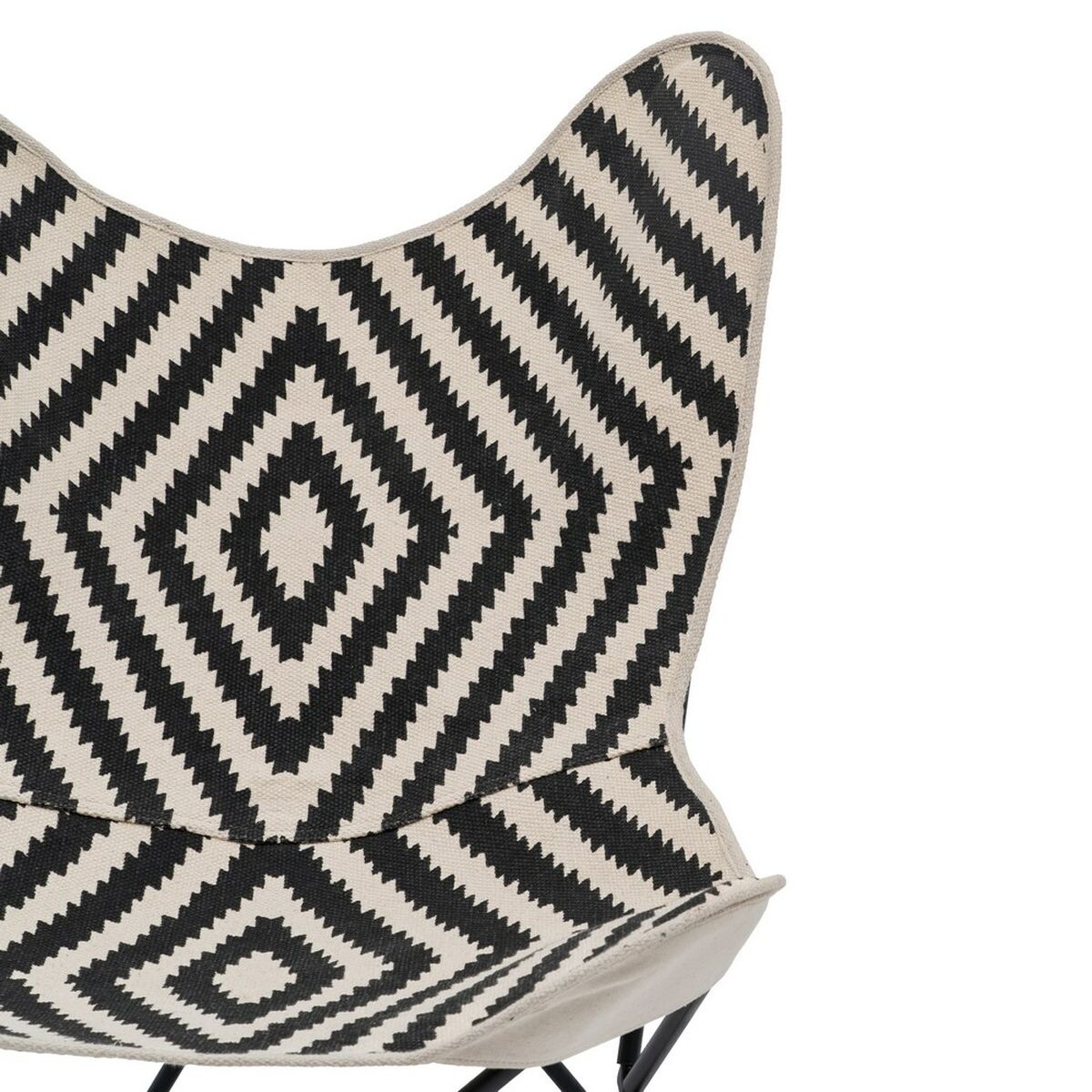 Sillón Blanco Negro 75 x 75 x 95 cm