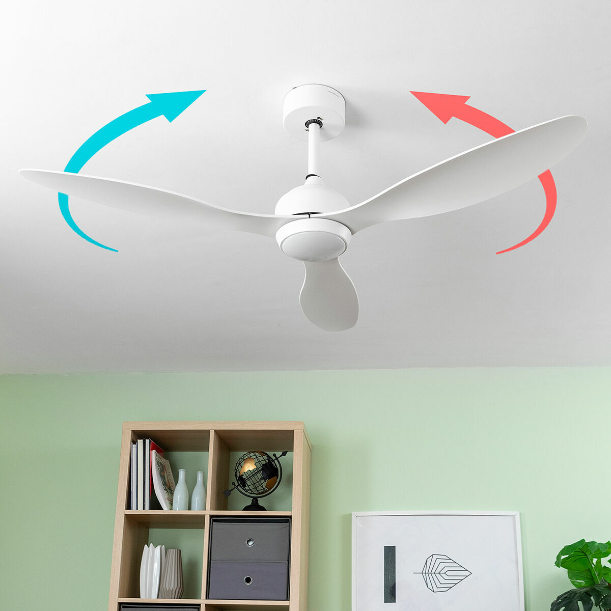 Ventilador de Techo con Luz Flaled InnovaGoods Blanco 36 W 52" Ø132 cm (Reacondicionado A)