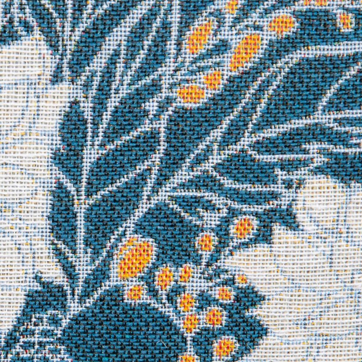 Cojín Azul Flores 60 x 10 x 40 cm