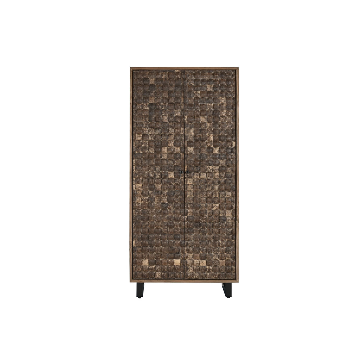 Armario Home ESPRIT madera de teca Fibra de coco 85 X 40 X 185 cm