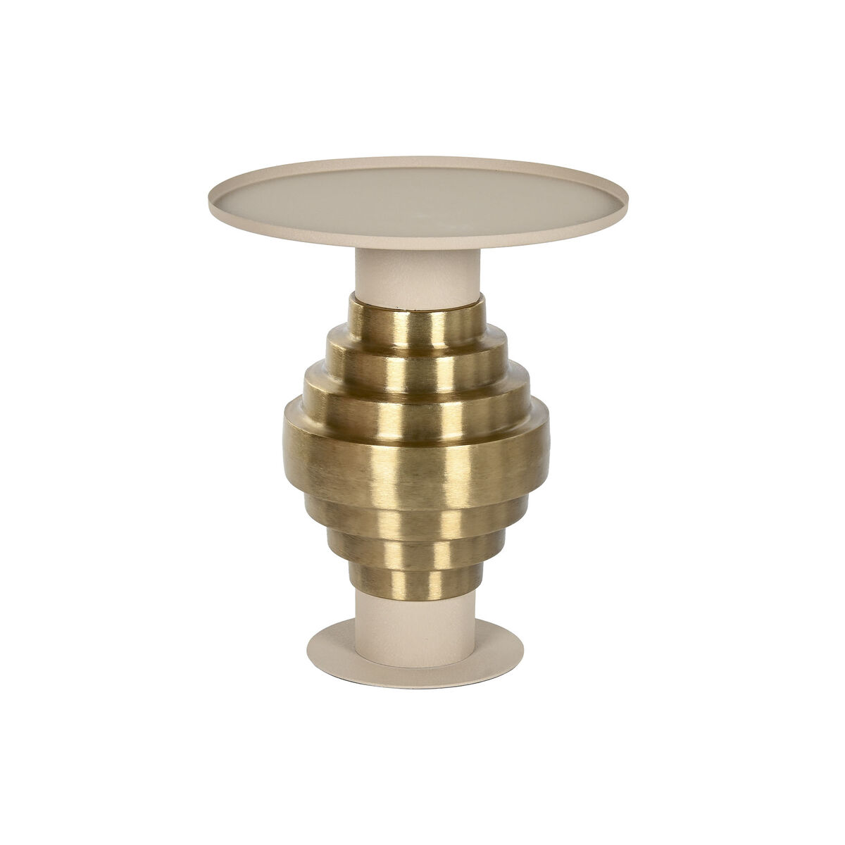 Mesa auxiliar Home ESPRIT Crema Dorado 46 x 46 x 52 cm