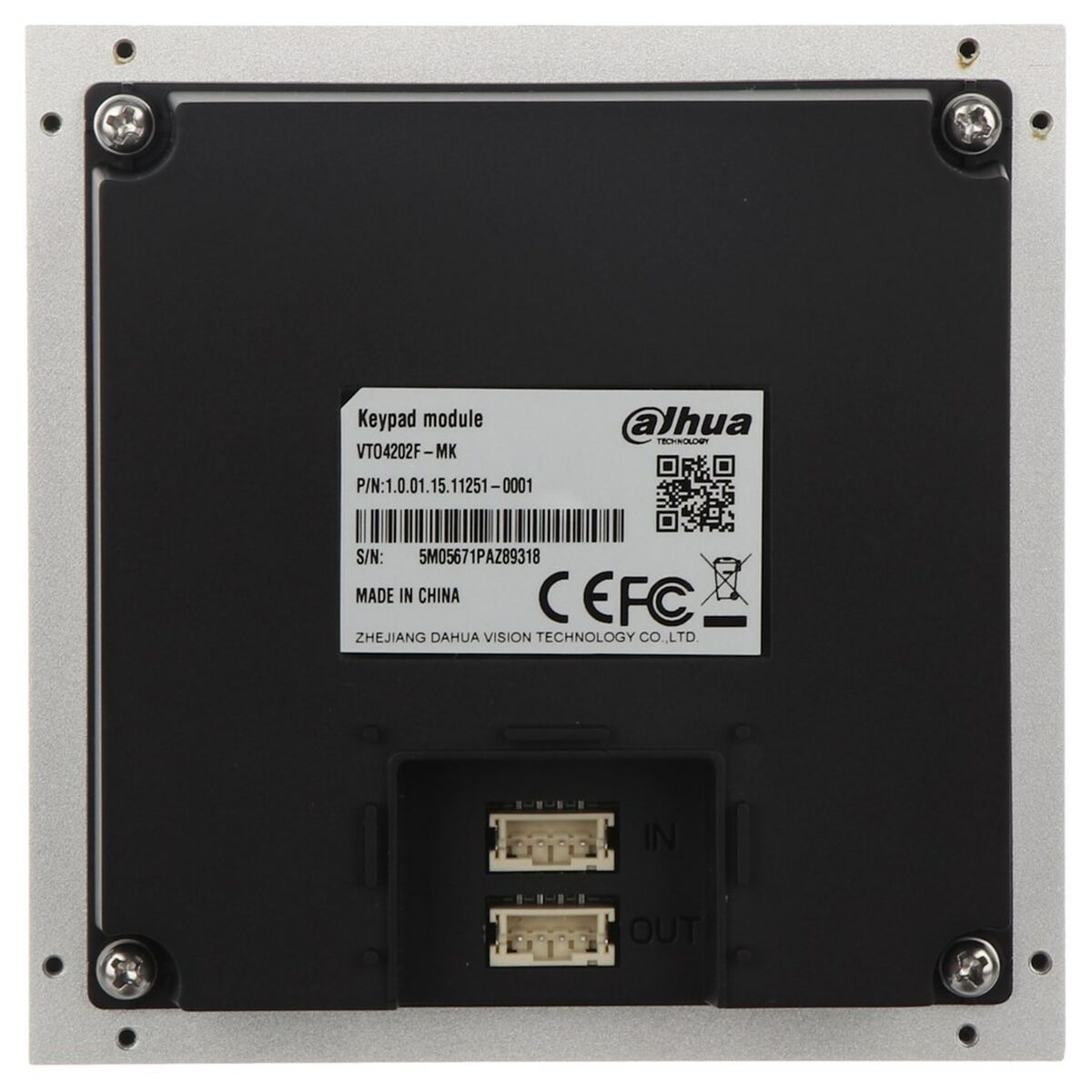 Timbre Dahua DHI-VTO4202F-MK Plateado Metal