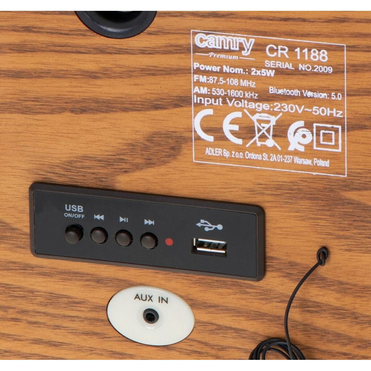 Radio Adler CR 1188 Madera