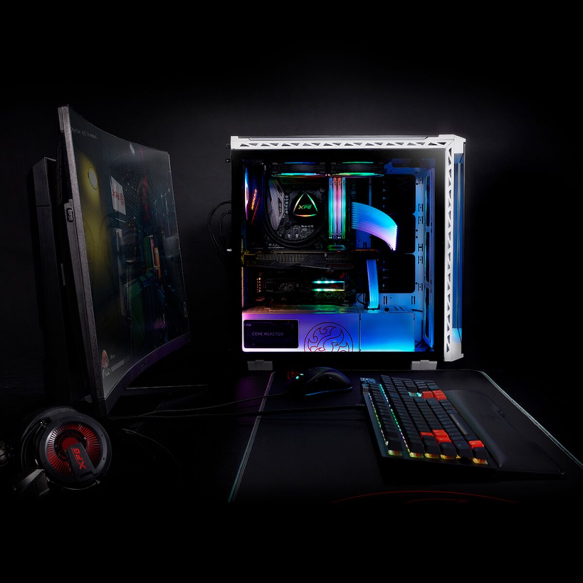 Caja Semitorre Micro ATX / Mini ITX / ATX XPG Battlecruiser Blanco Negro ARGB