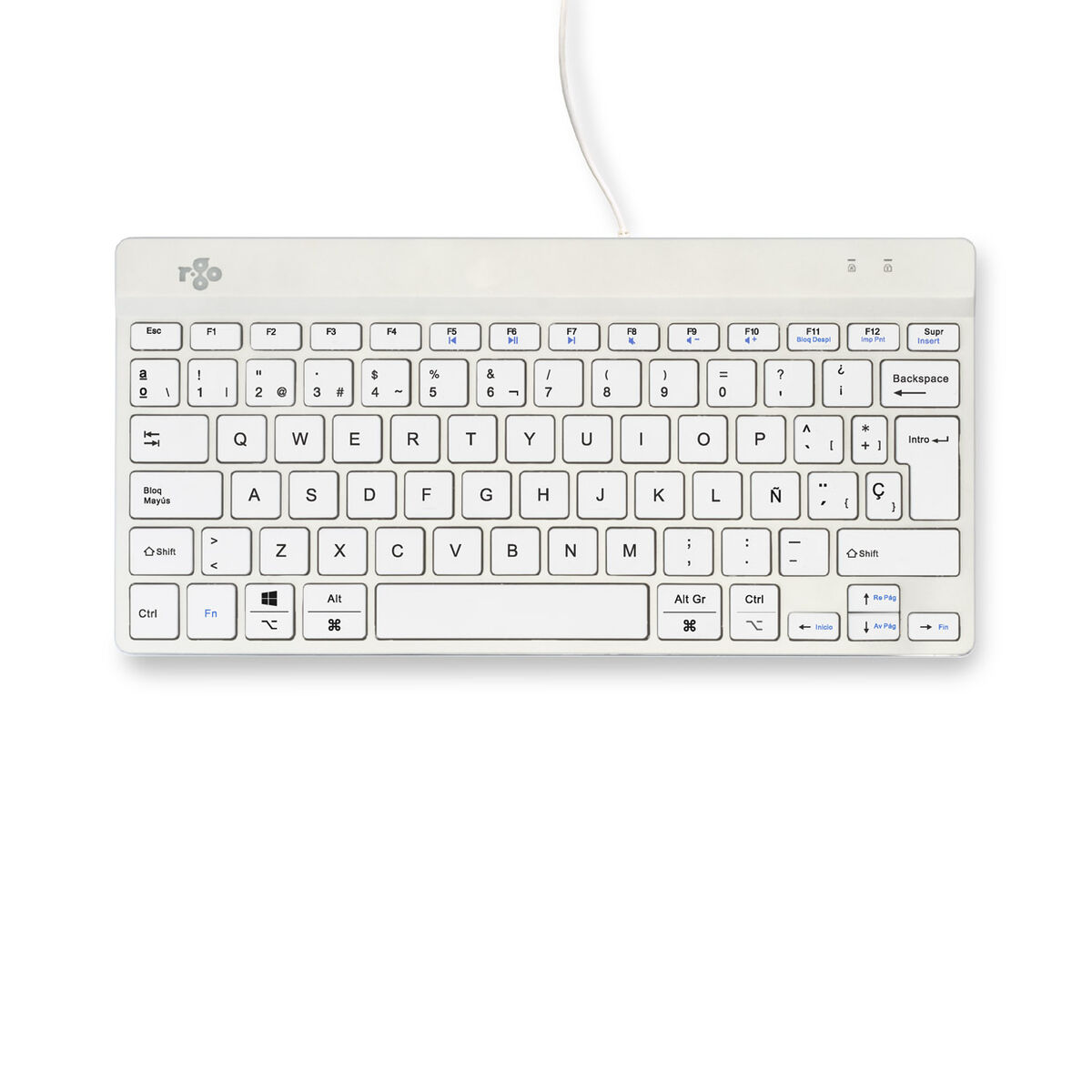 Teclado R-Go RGOCOESWDWH Blanco Qwerty Español