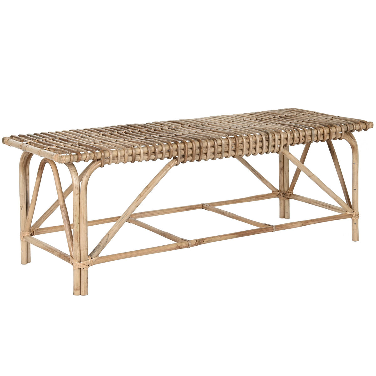 Banqueta Home ESPRIT Natural Mimbre 130 X 46 X 47 cm