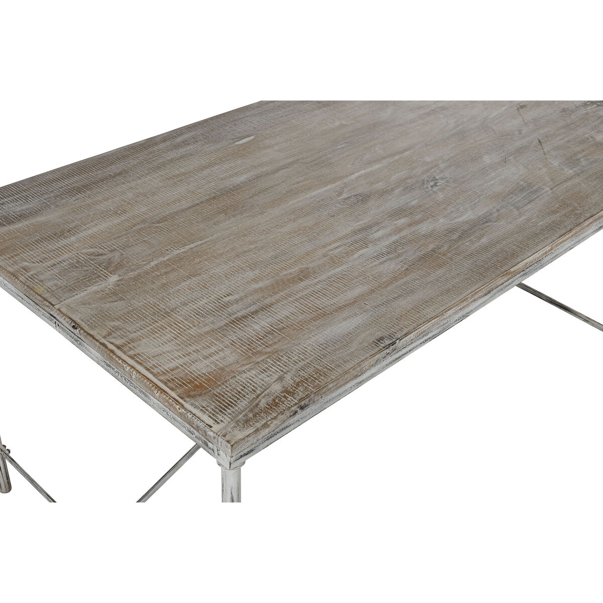 Mesa de Comedor Home ESPRIT Blanco Hierro Madera de mango 160 X 90 X 80 cm