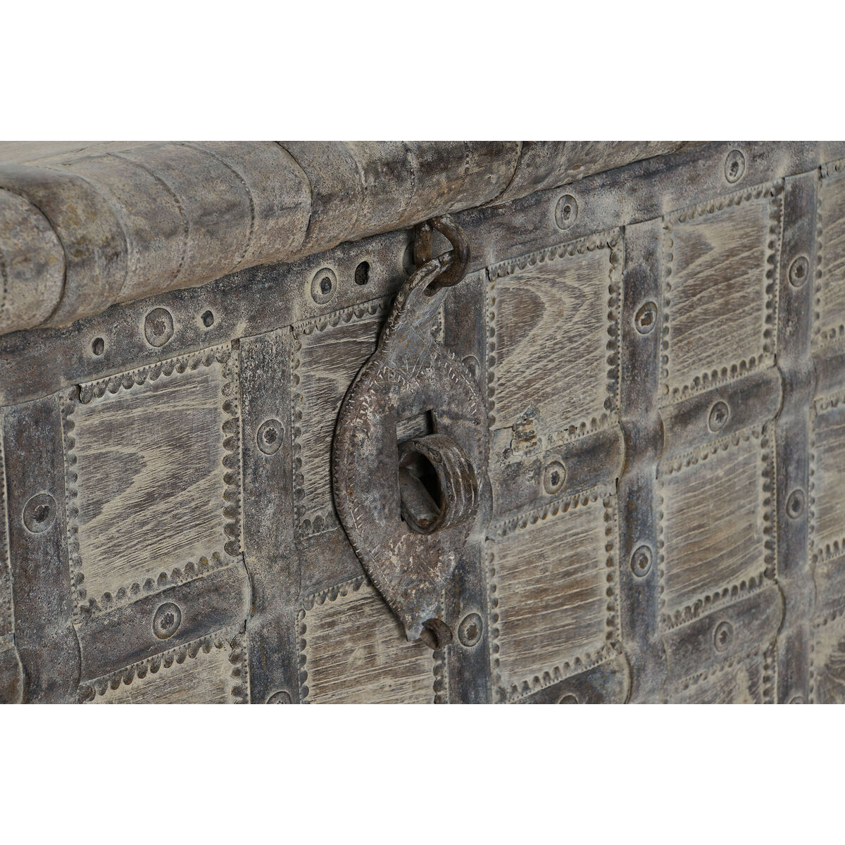 Arcón Home ESPRIT Natural madera de teca Pieza única 118 X 66 X 87 cm