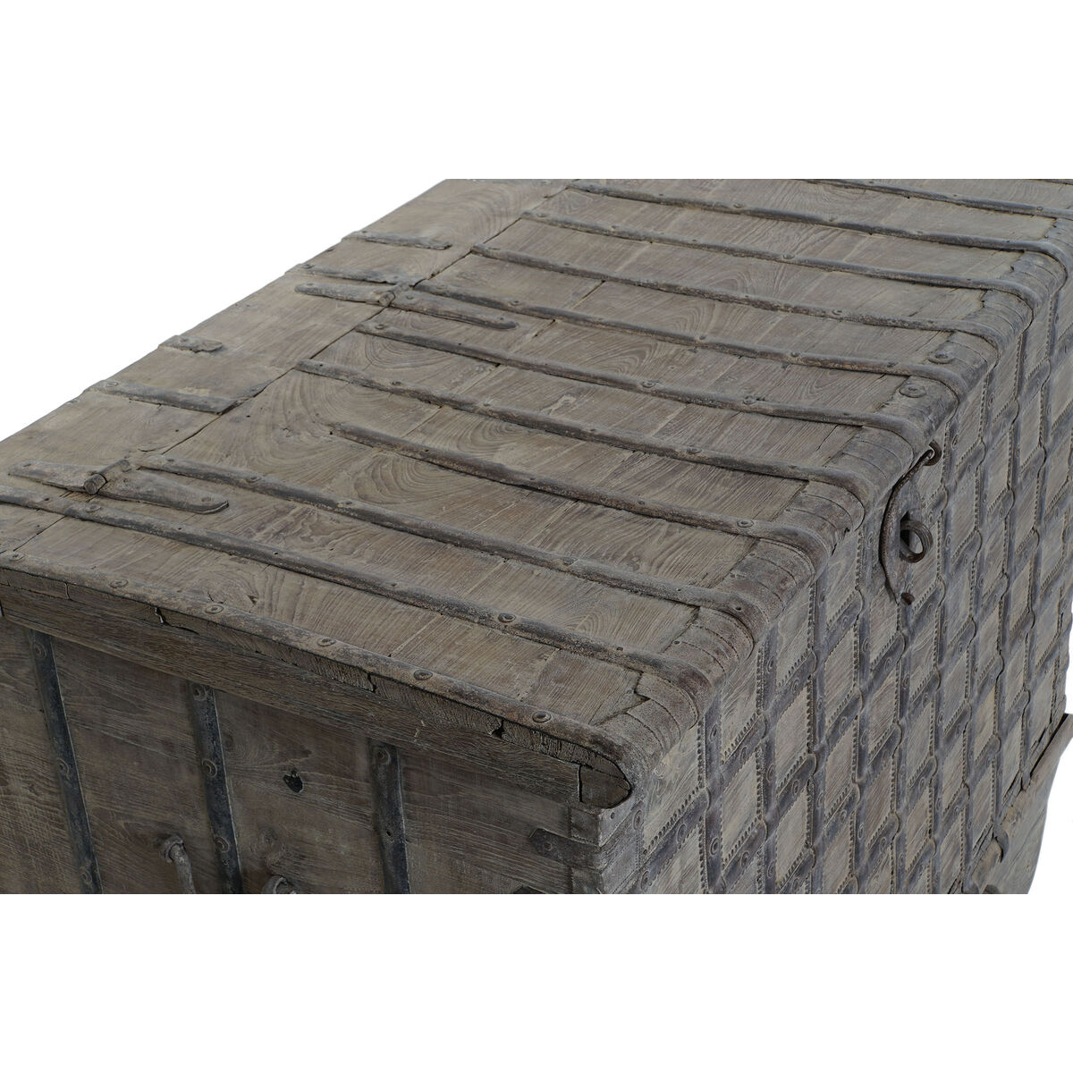 Arcón Home ESPRIT Natural madera de teca Pieza única 118 X 66 X 87 cm