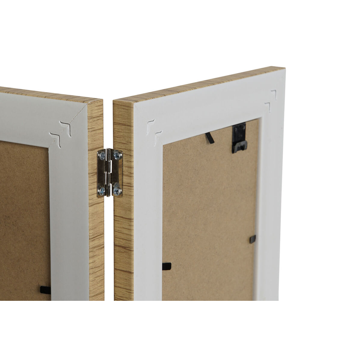 Marco de Fotos Home ESPRIT Marrón Beige Natural Marfil Cristal Poliestireno Escandinavo 31 X 2 X 21 cm (4 Unidades)