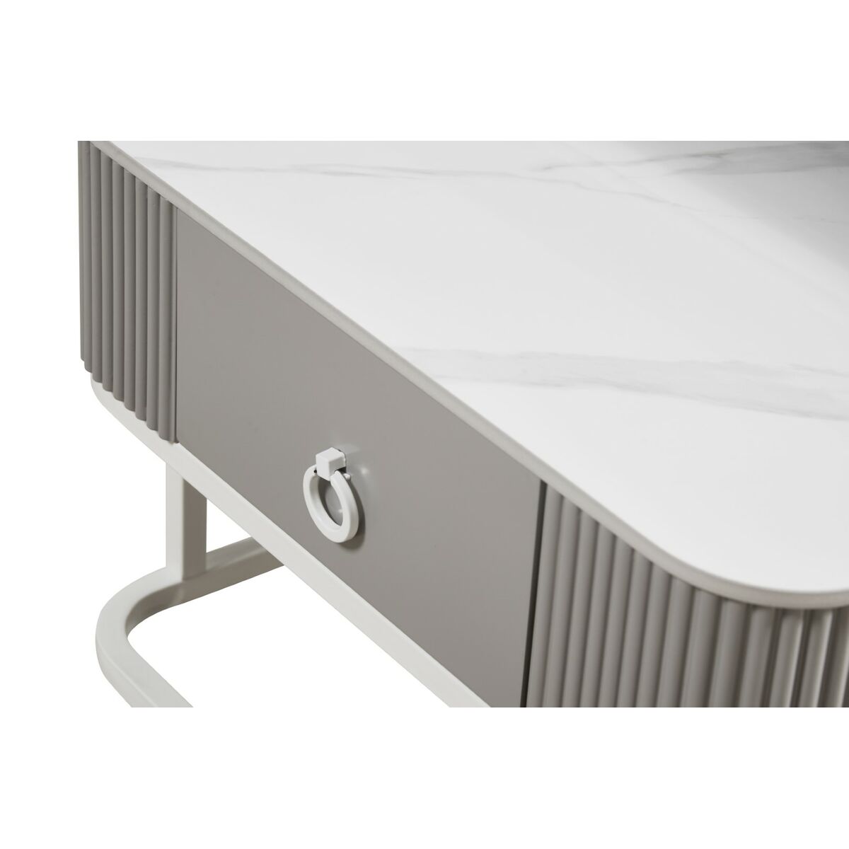 Mesa de Centro Home ESPRIT Blanco 70 x 70 x 45 cm