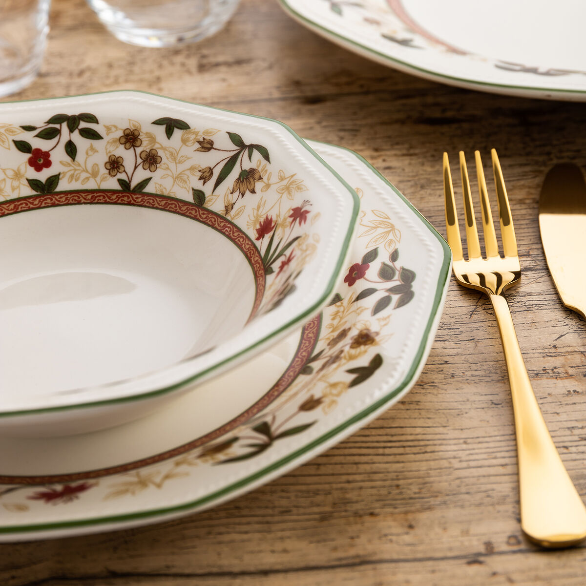 Vajilla Queen´s By Churchill Assam Multicolor Cerámica 12 Piezas