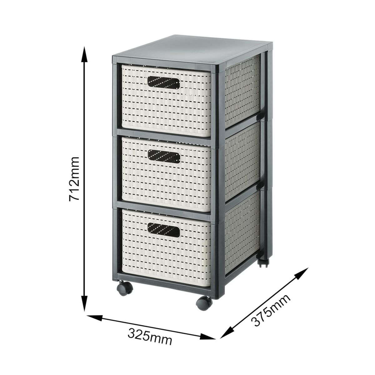 Estantería Rotho Country Antracita Polipropileno Plástico