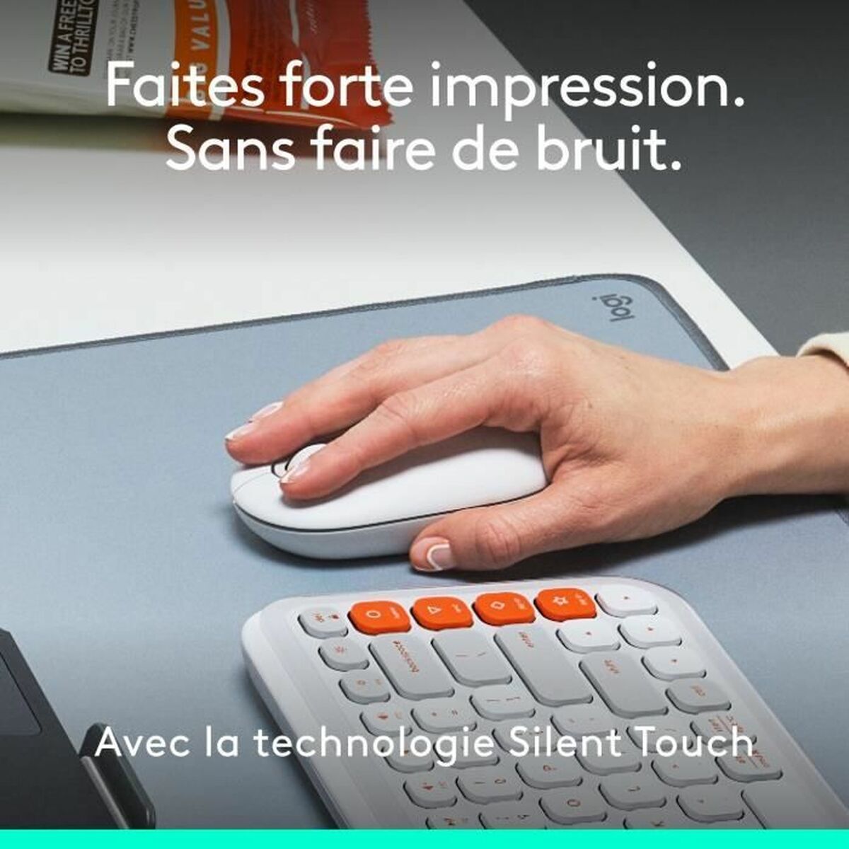 Ratón Bluetooth Inalámbrico Logitech Pop Blanco